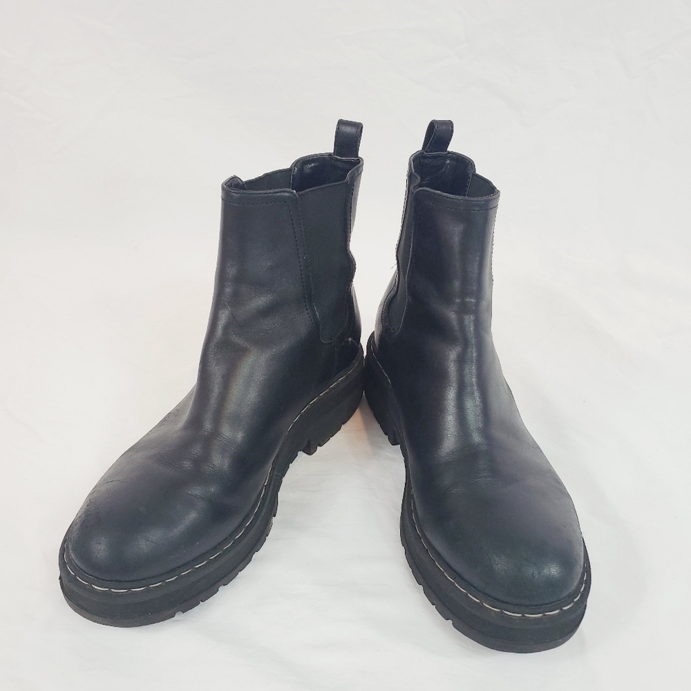 Marc Fisher black Leather Padmia Chelsea Boot - Picture 2 of 11